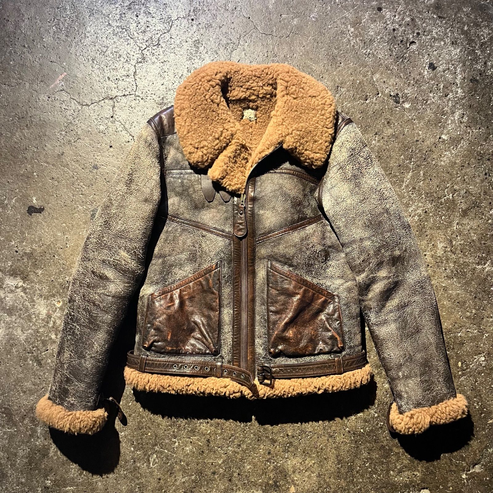 ラルフローレン　ムートン　シアリングジャケット RALPH LAUREN ラルフ ローレン type-3 シアリング レザー ムートン