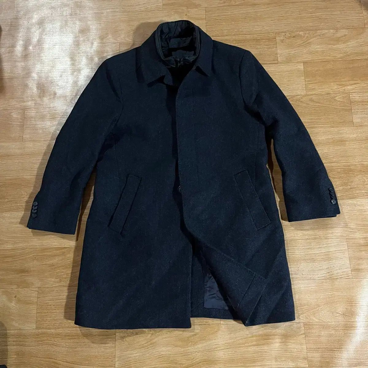 100 マエストラ麻 イタリー カシミア コート