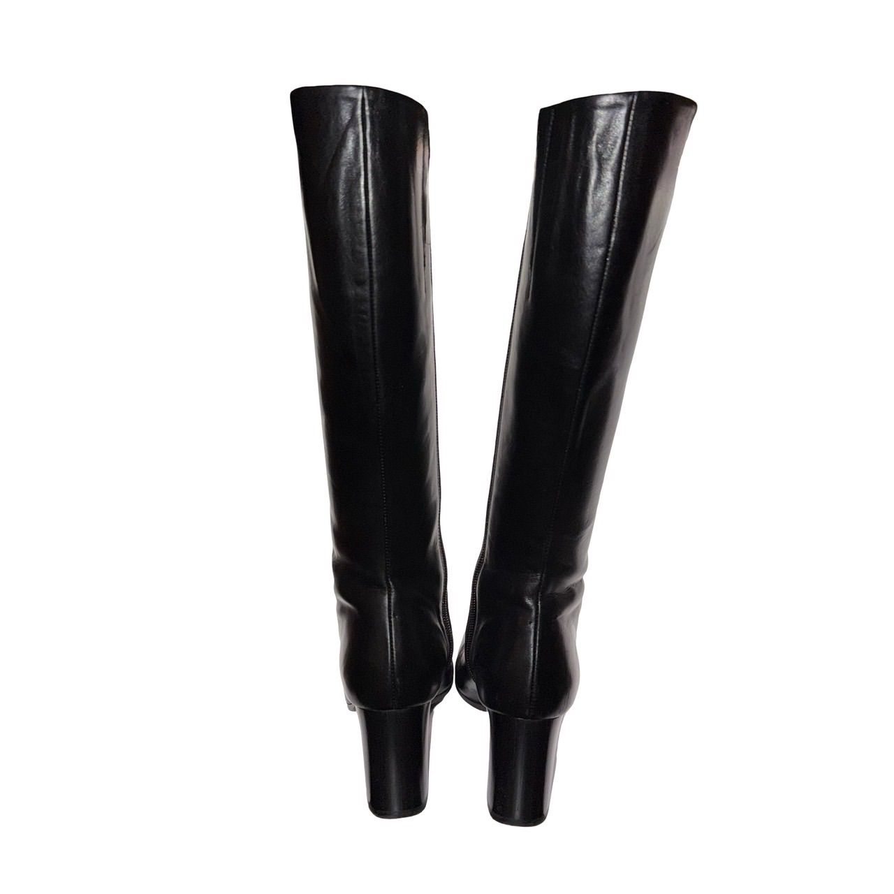 ダイアナ (DIANA) 黒 レザー製ロングブーツ（レディース）22.5cm