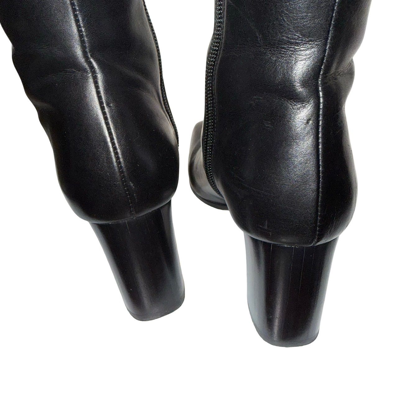 ダイアナ (DIANA) 黒 レザー製ロングブーツ（レディース）22.5cm