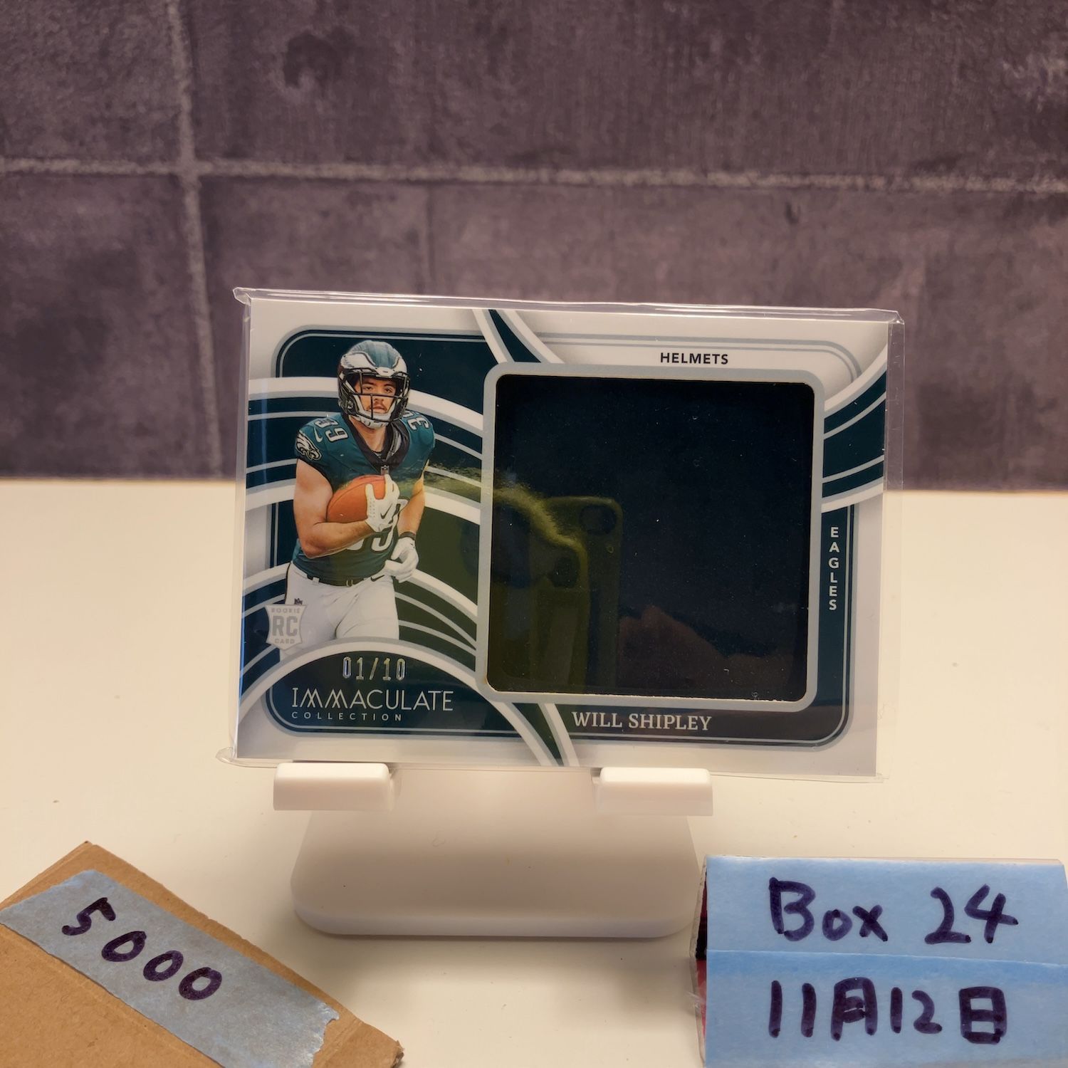 2024 Panini Immaculate Will Shipley 01/10 Philadelphia Eagles Helmet memorabilia RC ルーキー Rookie ファーストナンバー First Number カード