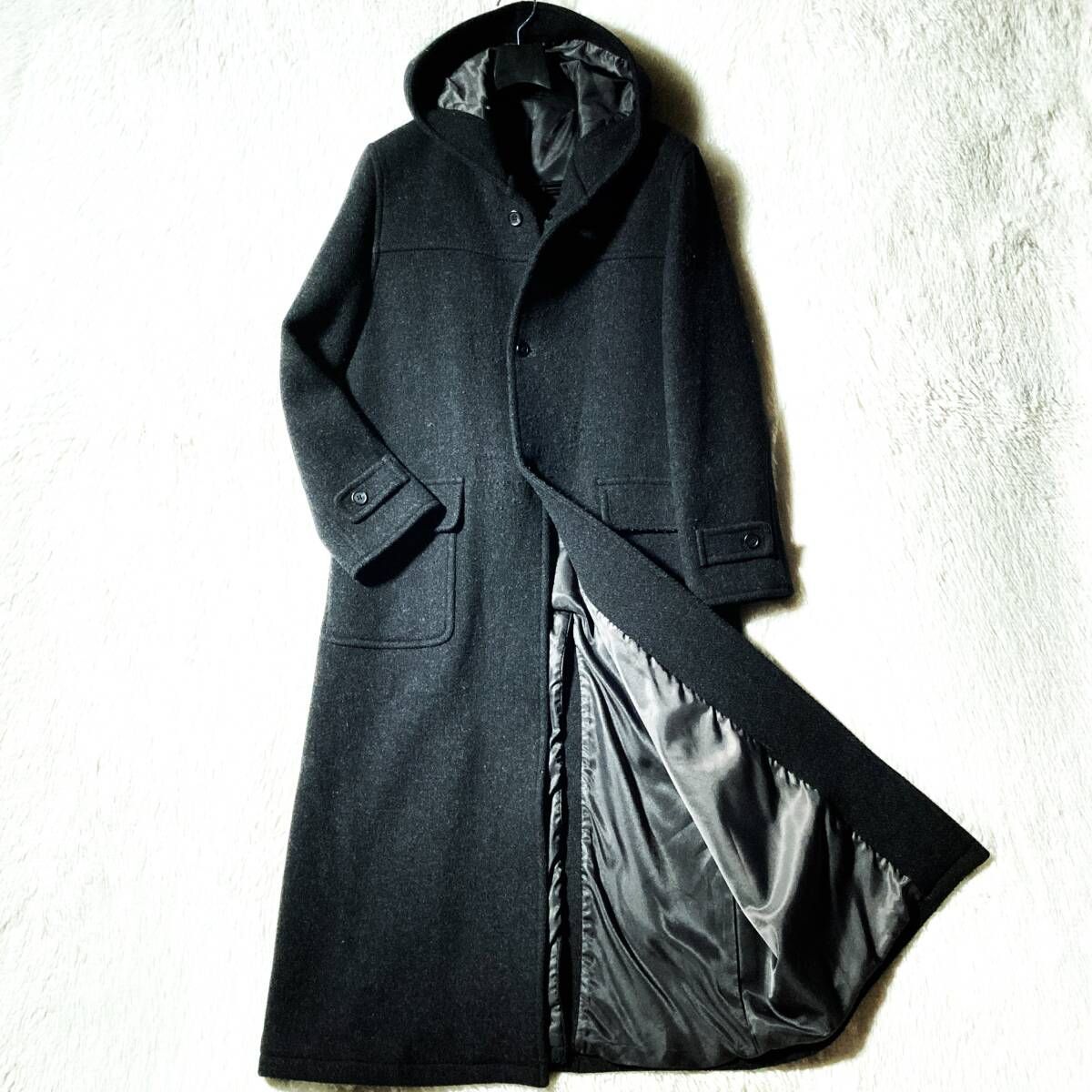 TORNADO MART ロングコート L ウール 黒 y2k トルネードマート TORNADO MART☆90s 00s archive☆super rare☆入手困難☆ロングコート