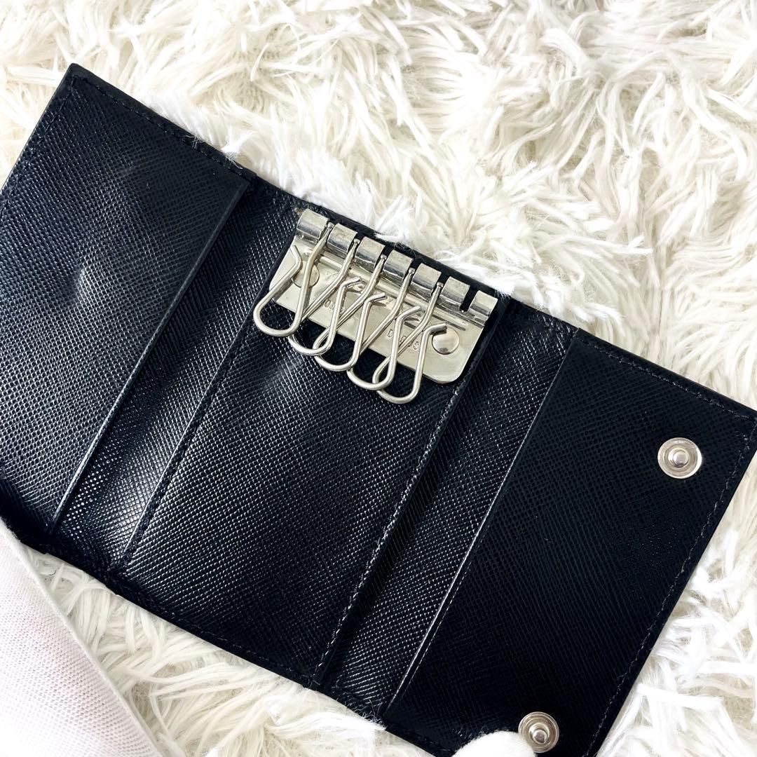 プラダ　PRADA キーケース　ナイロン　ブラック　黒　三角ロゴ　三角プレート プラダ PRADA キーケース ナイロン ブラック 黒 三角ロゴ 三角プレート