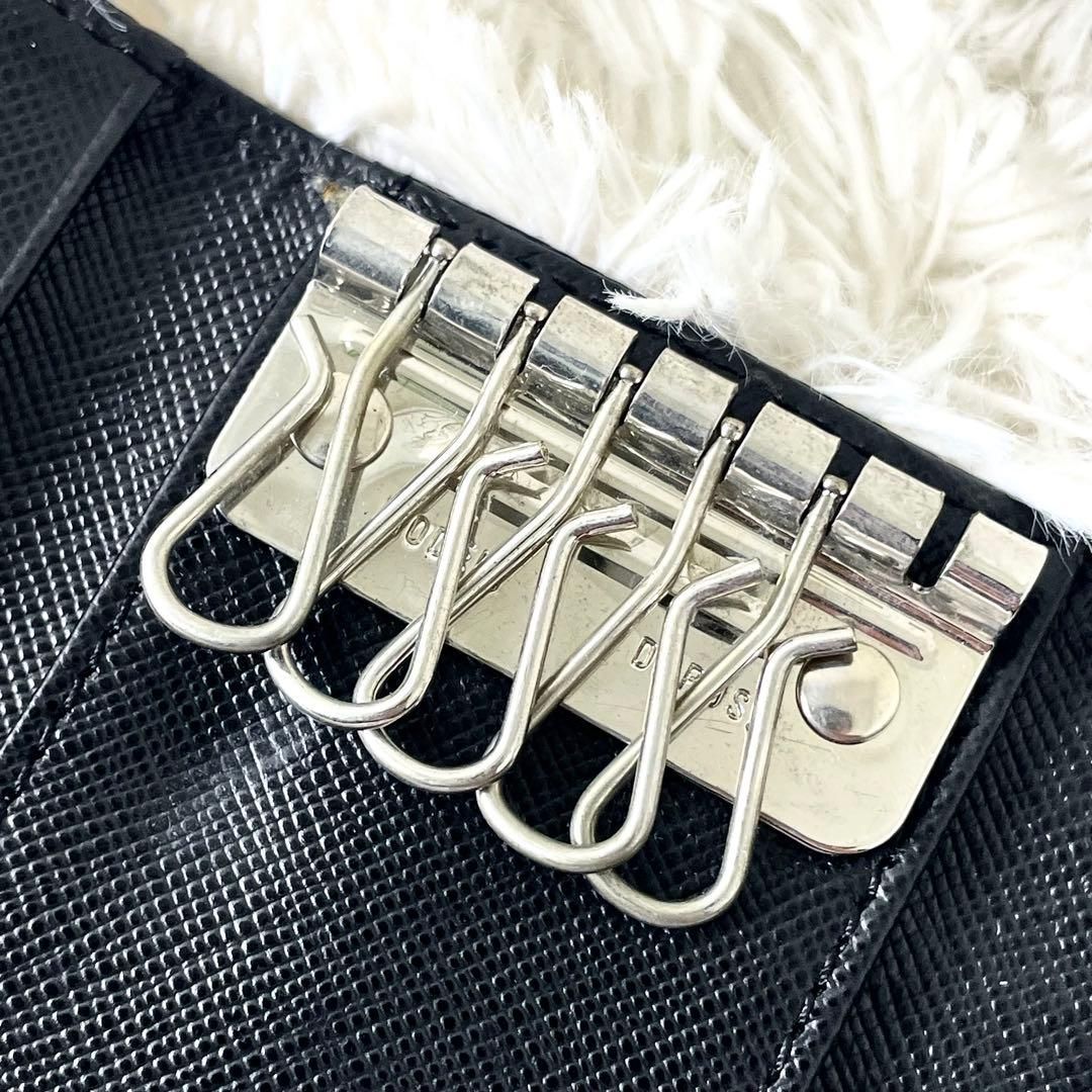 PRADA プラダ 三角プレート 6連 キーケース ナイロン ブラック 楽天市場】【未使用保管品】 プラダ PRADA ナイロン レザー 6連 キー