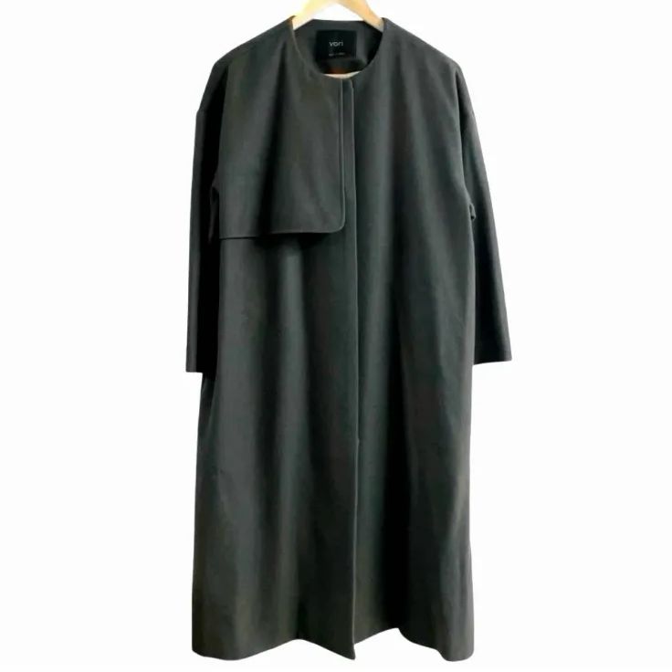 ヨリ yori ウール ノーカラーコート YR1825-091AT レディース 36