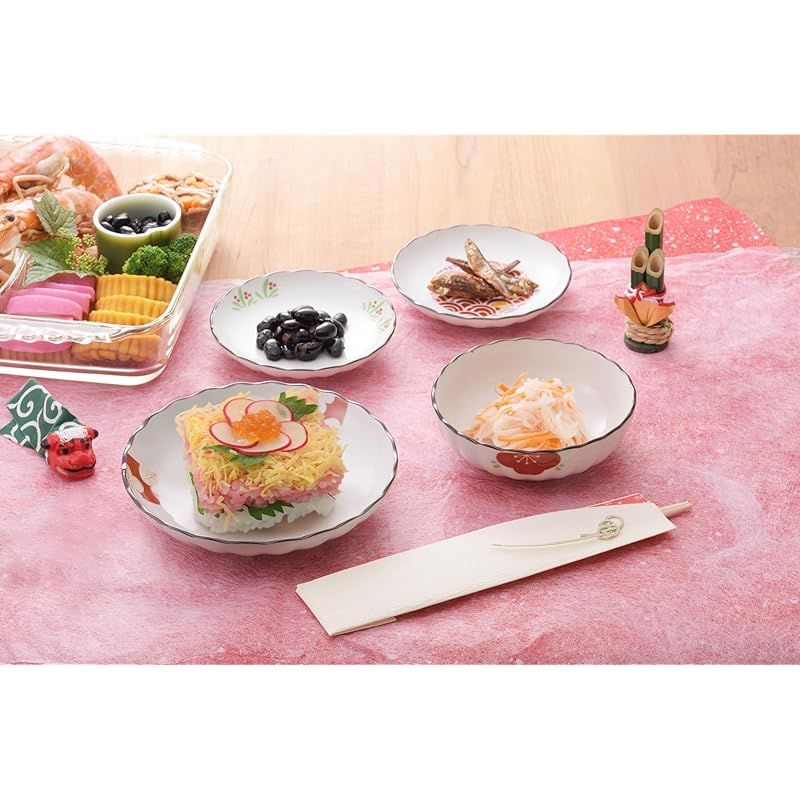 西海陶器(Saikaitoki) 器 食器 小皿 鉢 お正月 おもてなし 赤絵絵変り