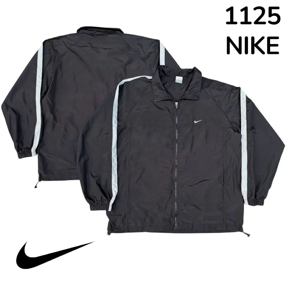 00s NIKE サイド LINE ブラック ウィンドブレーカー XL - メルカリ