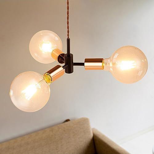 Cerdeco 3灯式ペンダントライト 「黒金」から滲む凛々しさ ソケット 吊