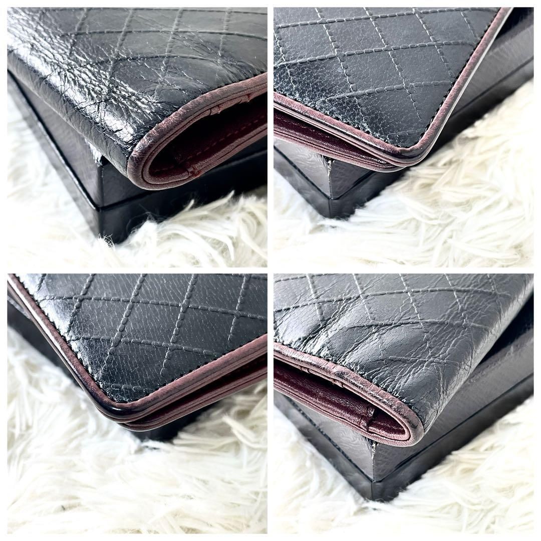 シャネル CHANELピコローレ 長財布 二つ折り財布 ココマーク ブラック