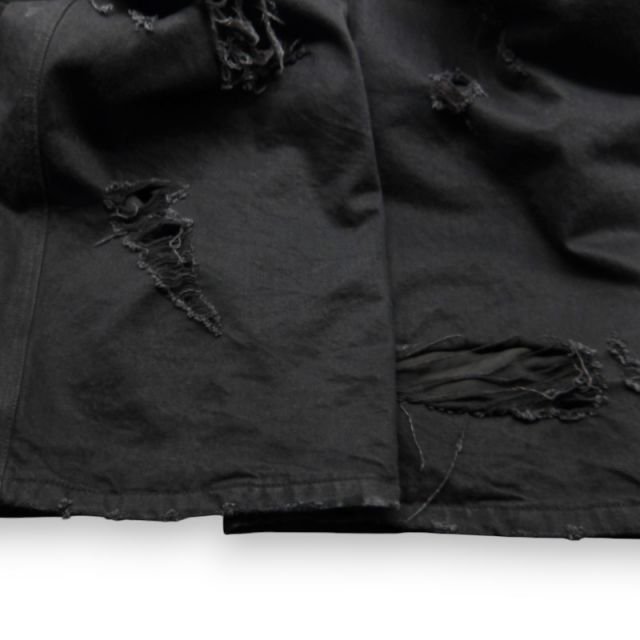 EMOSTANCECLUB DESTROYED BAGGY WIDE JEANS BLACK サイズS エモ