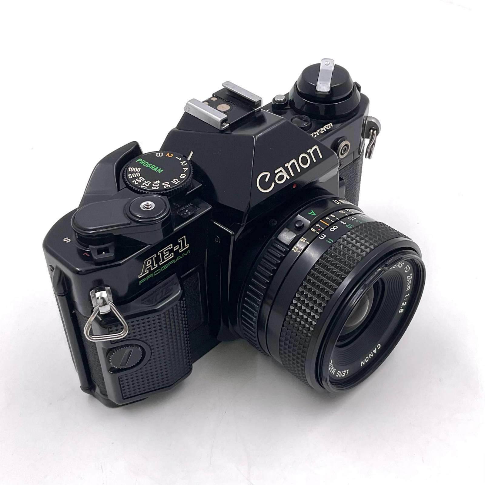 最速発送】Canon AE-1 PROGRAM + Canon FD 28mm f2.8レンズ【難有