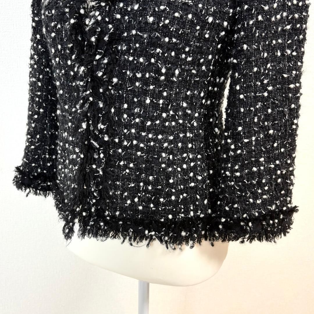 美品】 MaxMara studio ツイードジャケット 38 ブラック - メルカリ