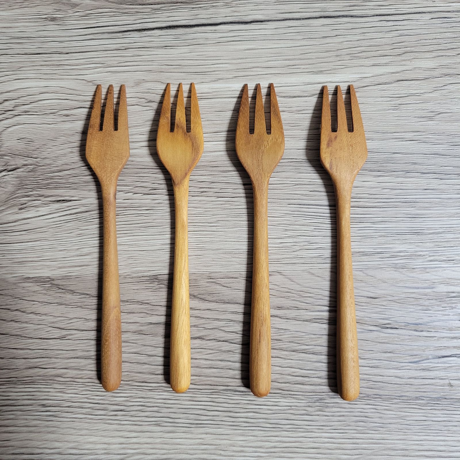 木製デザートフォーク チーク材(12cm)4本 - メルカリ