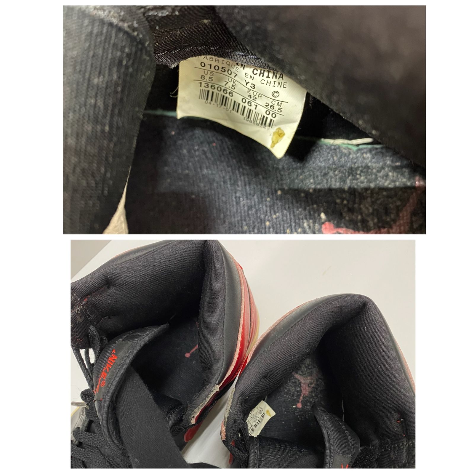 ナイキ NIKE 2001年製 AIR JORDAN1 HIGH RETRO BRED メンズ靴