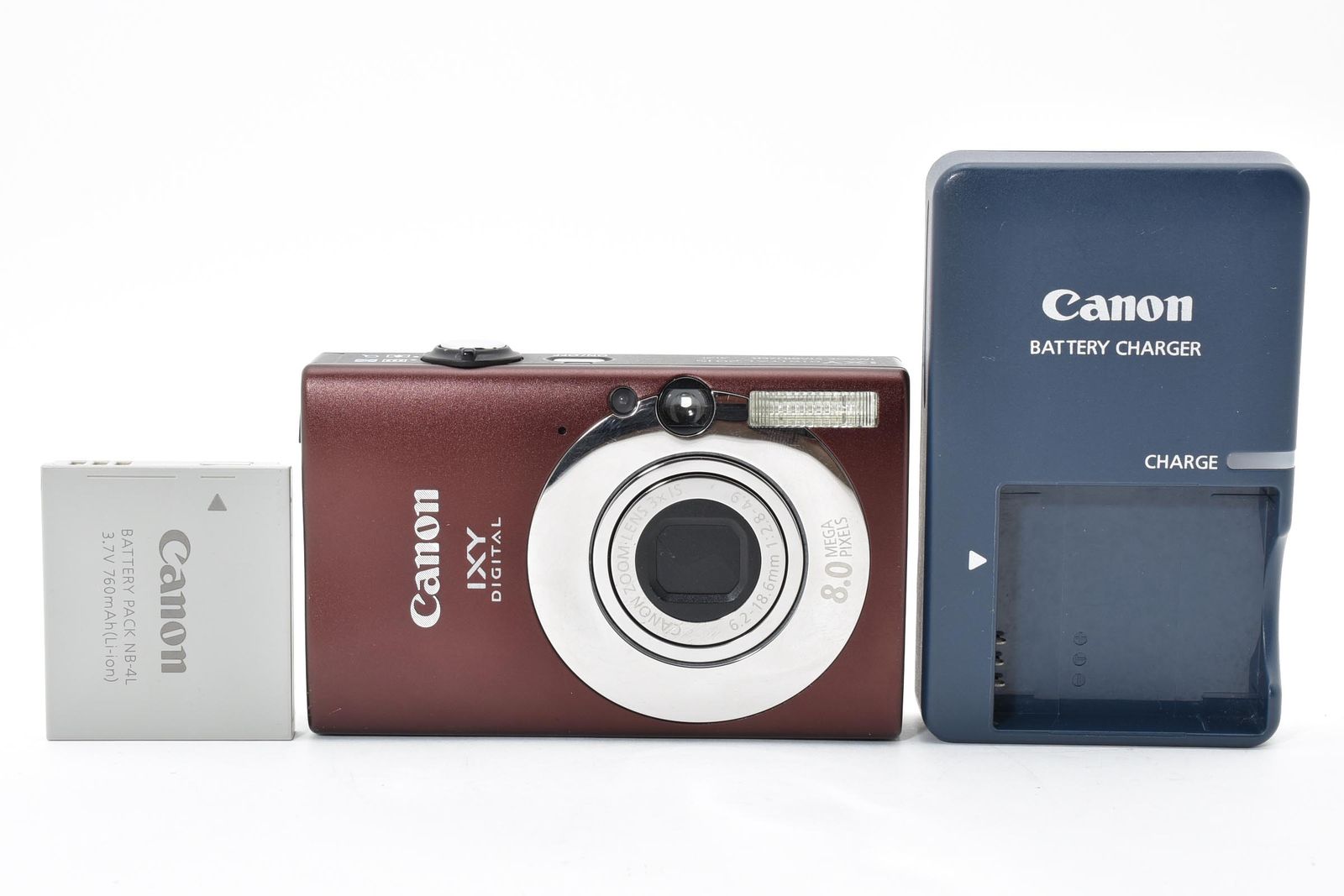 □ 美品 □ キヤノン Canon IXY DIGITAL 20 IS PC1271 ブラウン ≪動作