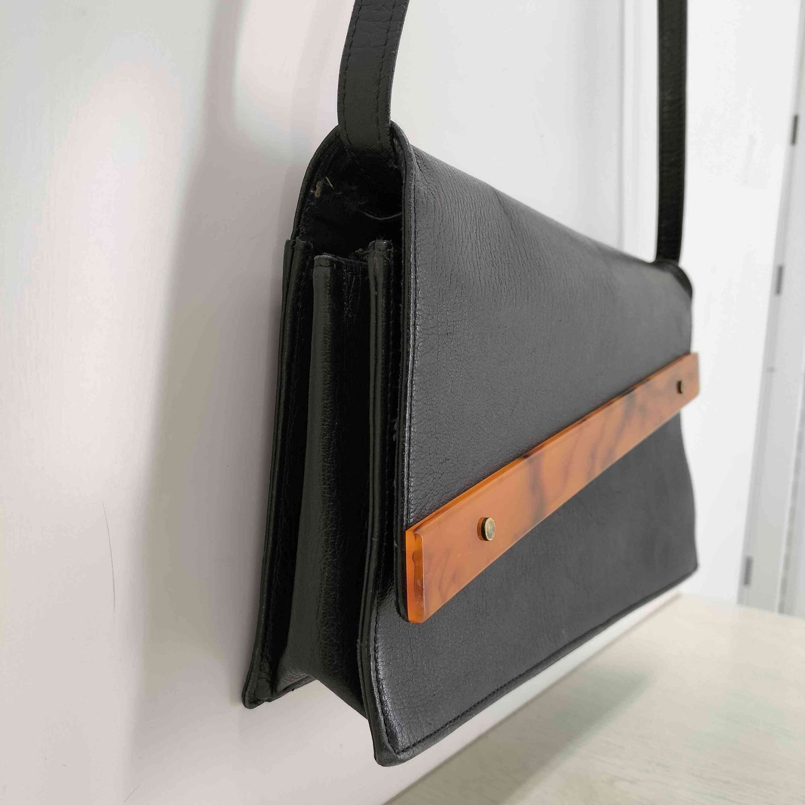 ジャンポールゴルチエ　l plate leather bag ジャンポールゴルチエ Jean Paul GAULTIER プレートレザーショルダー