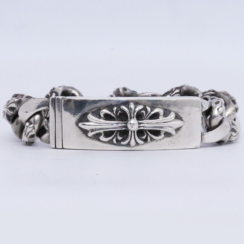 CHROME HEARTS フローラルクロス IDブレスレット ファンシーチェーン