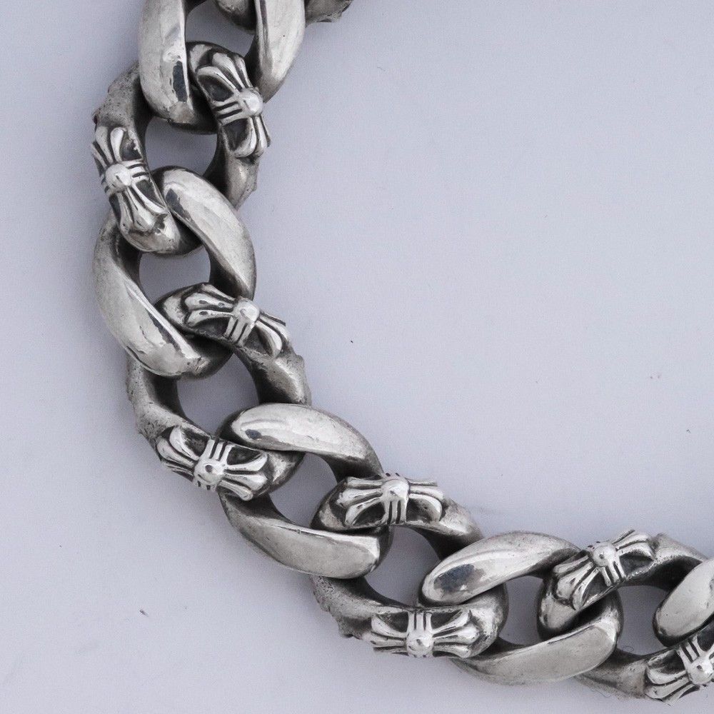 CHROME HEARTS フローラルクロス IDブレスレット ファンシーチェーン