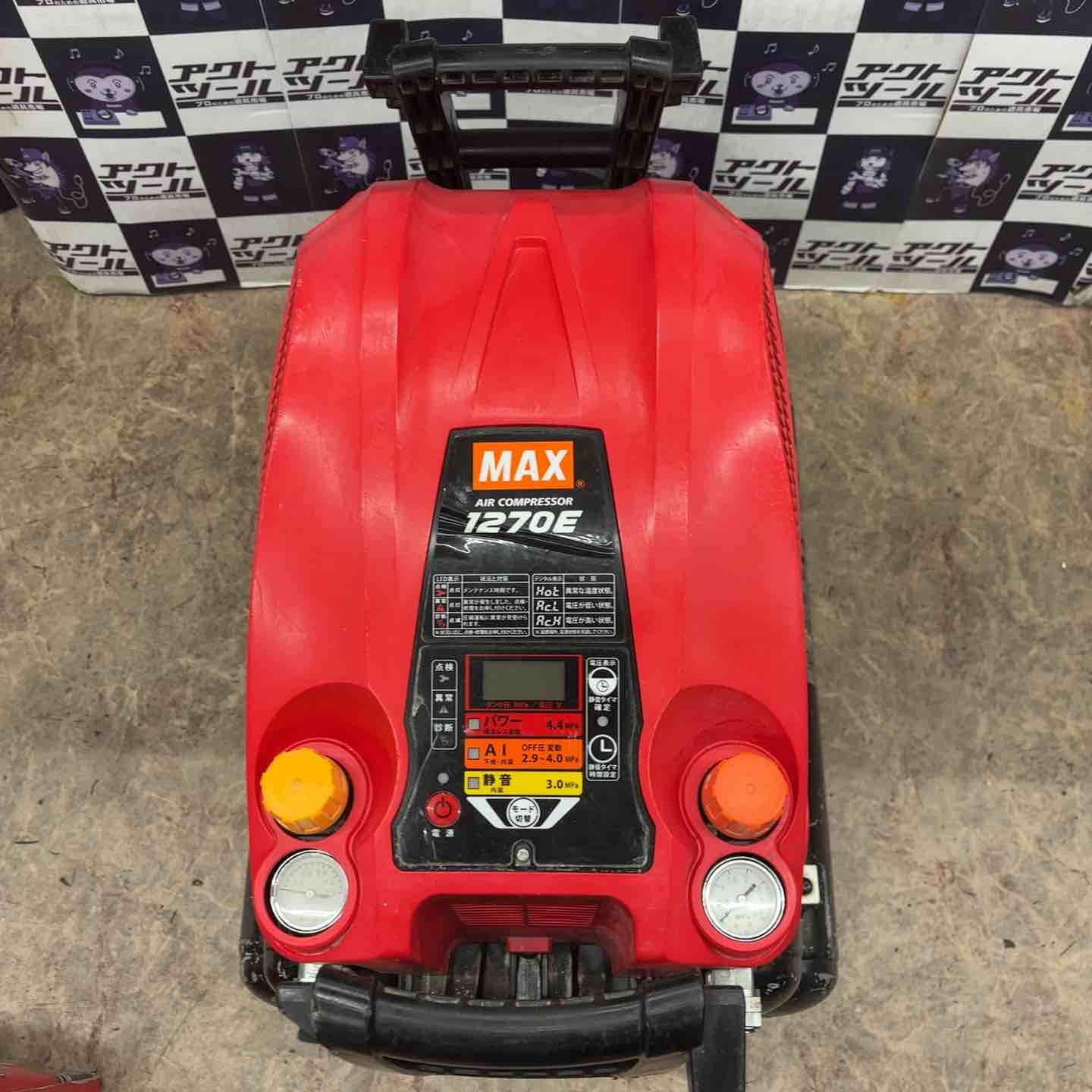 中古品】マックス(MAX) エアコンプレッサー AK-HL1270E(27L)_レッド