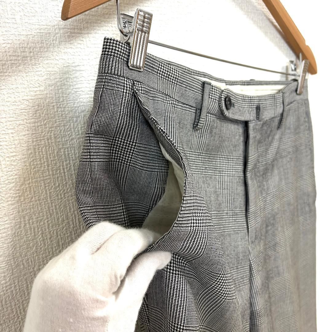 り*ん様 INCOTEX チェック スラックス 44 INCOTEX スラックスパンツ スーパー100's 44 グレー チェック - メルカリ