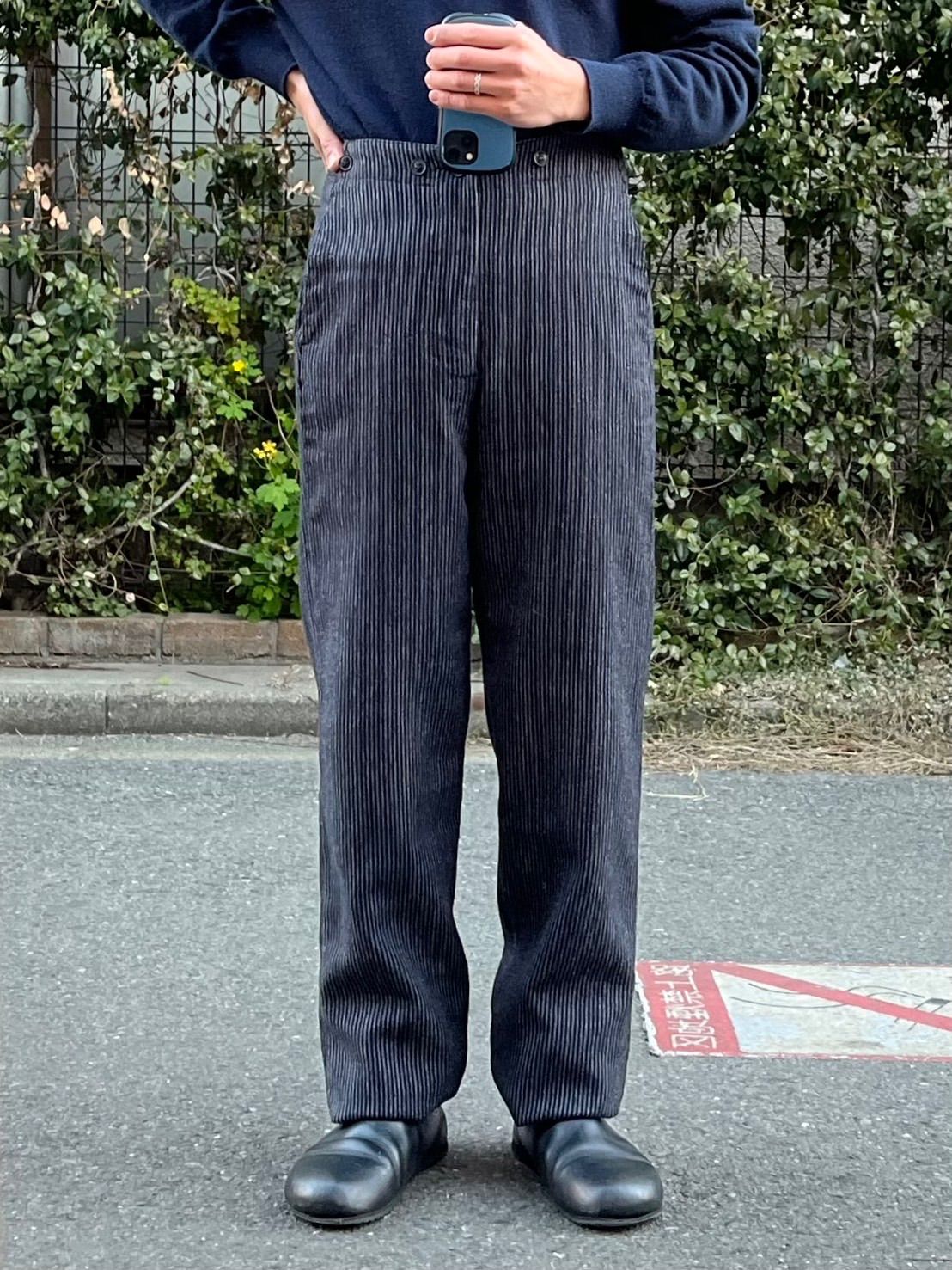 フランス製 agnes b. homme ウール パンツ / 36 レーヨン グレー