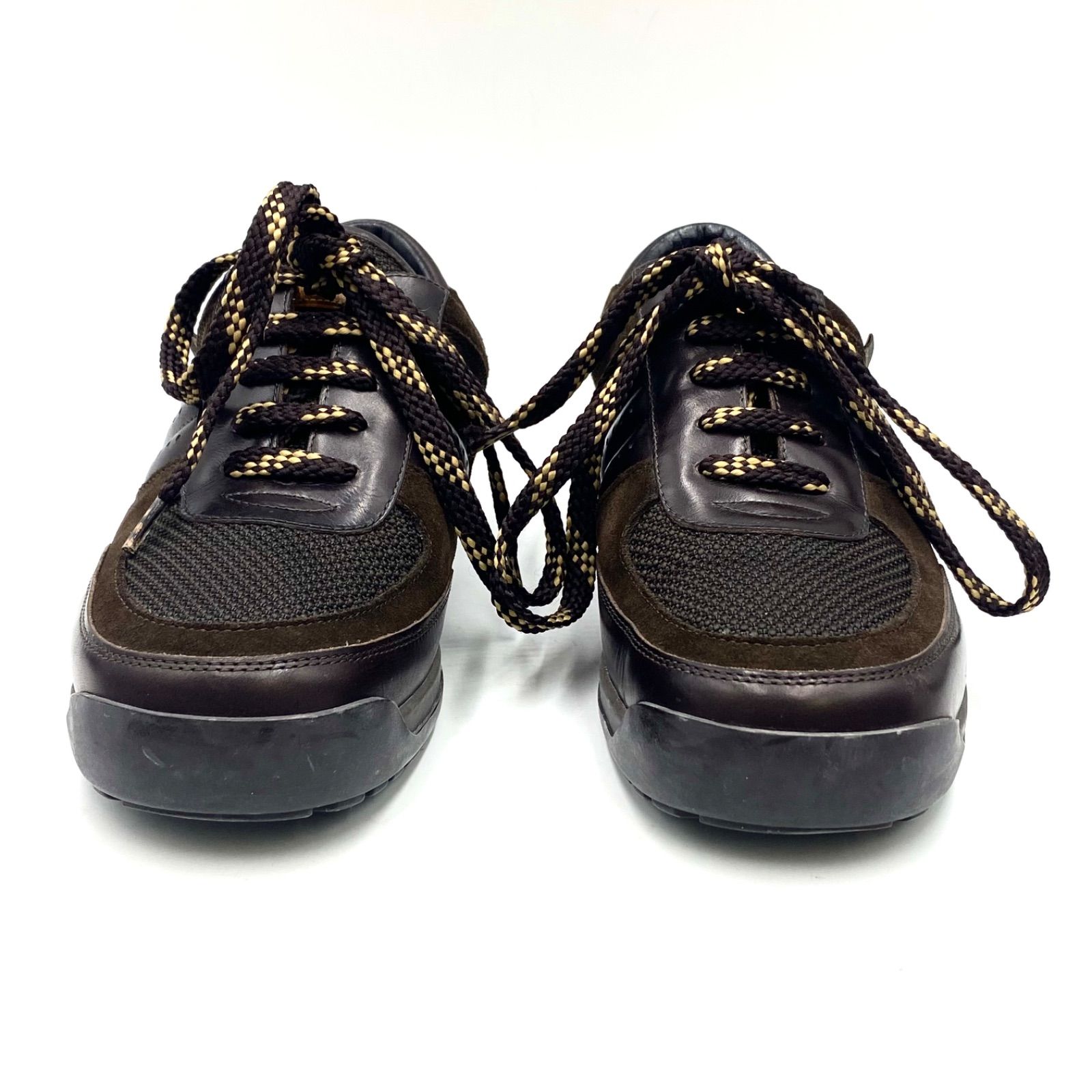 ルイヴィトン☆レザーシューズ☆ブラウン☆革靴☆スエード☆25.5cm相当☆156 ルイヴィトン レザー スニーカー 表記35 22.5cm 靴 シューズ ブラウン