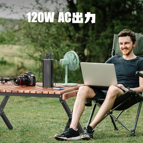  ポータブル電源 AC出力対応 31200 mAh 大容量 PD 65 W 急速充電対応 車中泊 高輝度LEDライト 緊急 災害時バックアップ用電源 MacBook|ノートパソコン ドローンs 発電機 ポータブル電源 防災関連グッズ