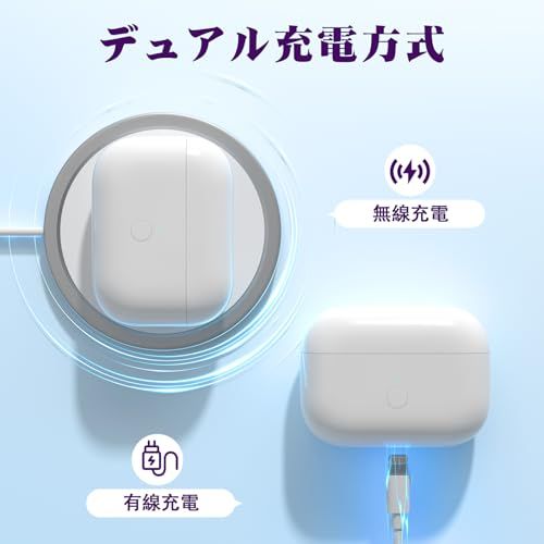 Meliif ワイヤレス充電ケース交換用 AirPod Pro 第1世代・第2世代対応
