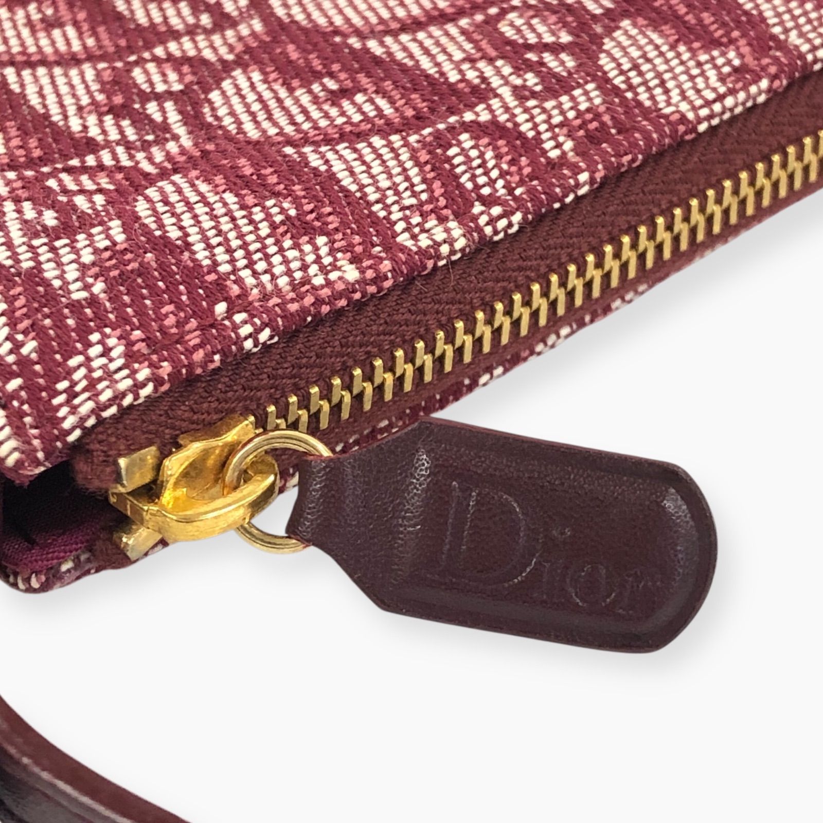 美品 Christian Dior ディオール サドル ポーチ トロッター