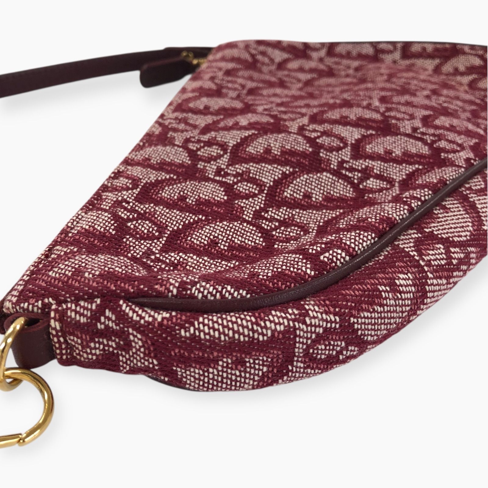 美品 Christian Dior ディオール サドル ポーチ トロッター