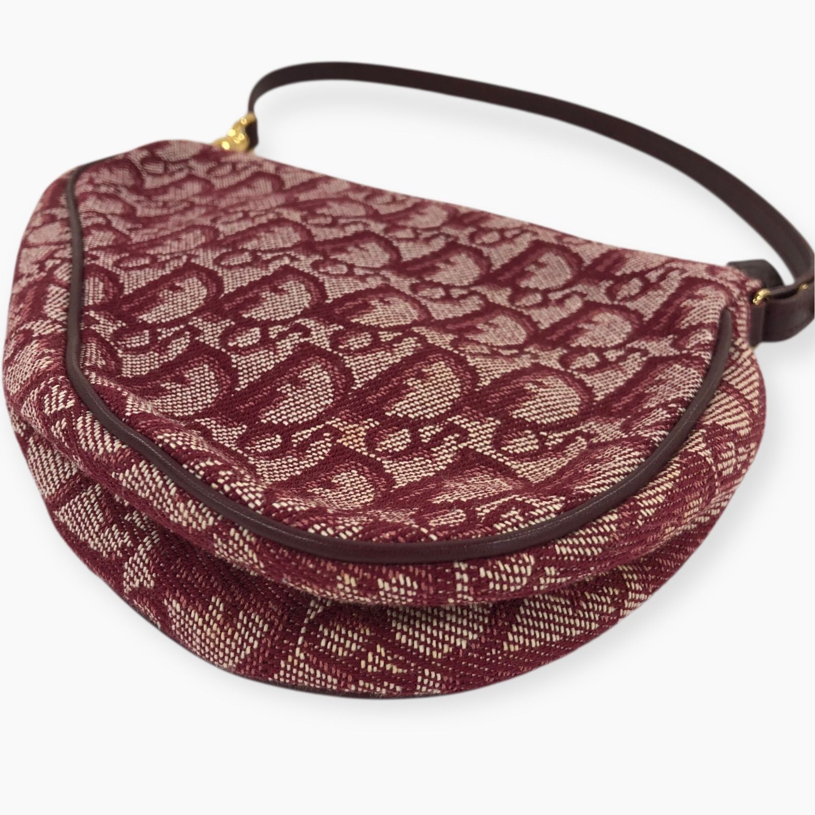 美品 Christian Dior ディオール サドル ポーチ トロッター