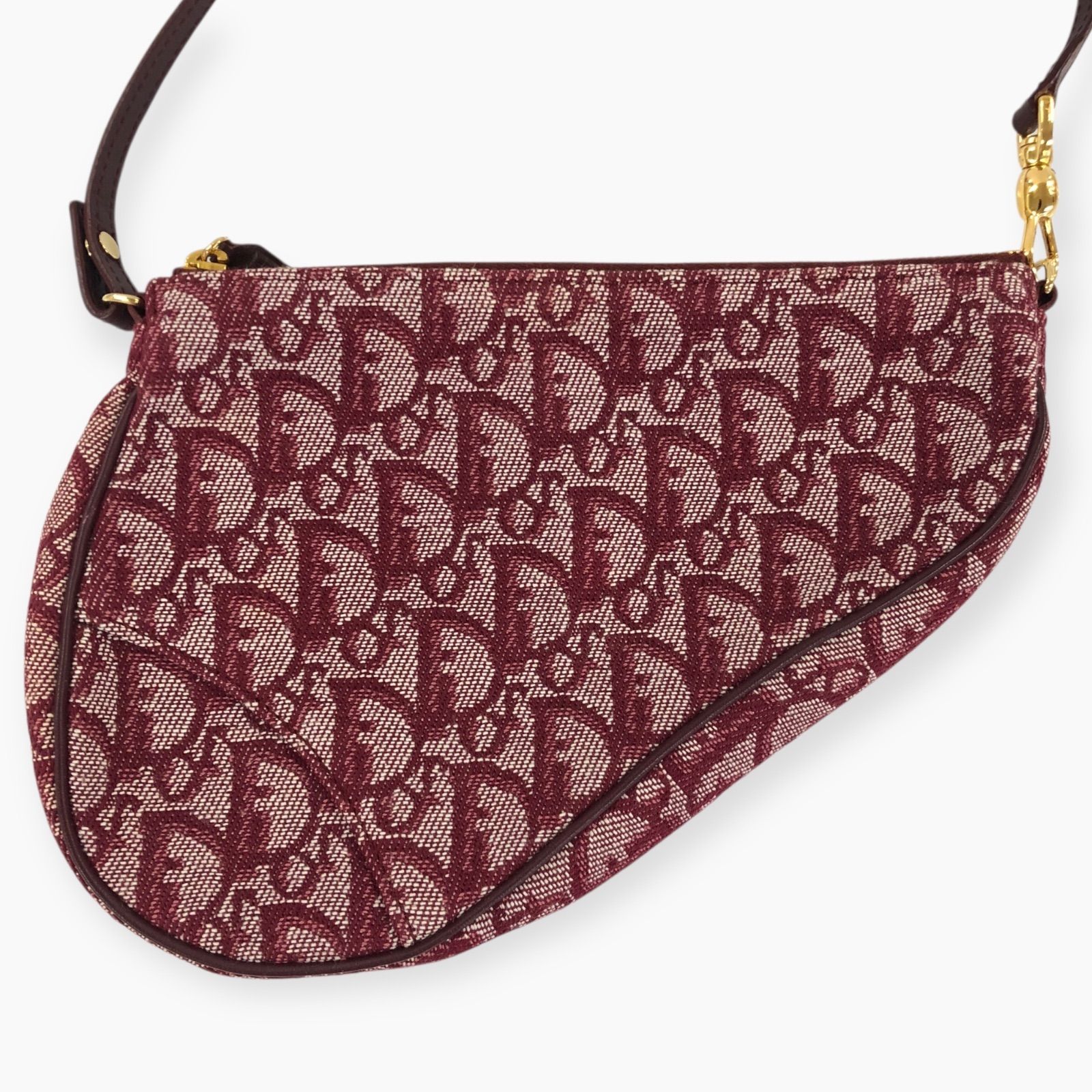 美品 Christian Dior ディオール サドル ポーチ トロッター