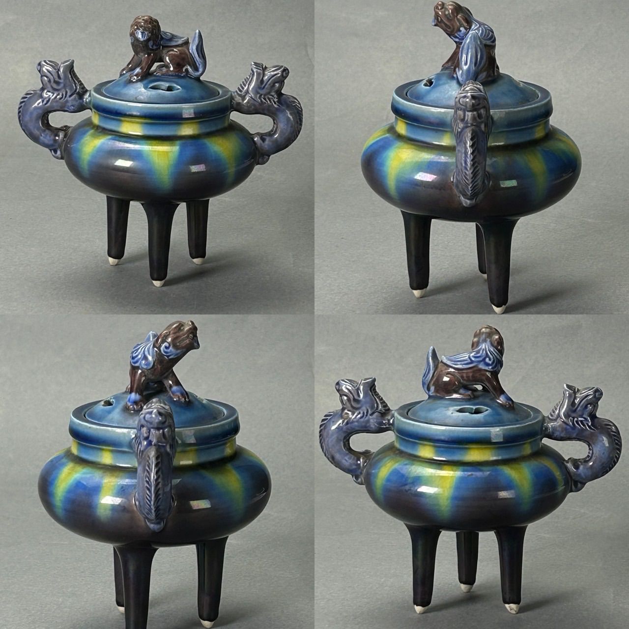 幽玄】徳田八十吉(正彦) 九谷焼 三足香炉 陶芸品 - メルカリ