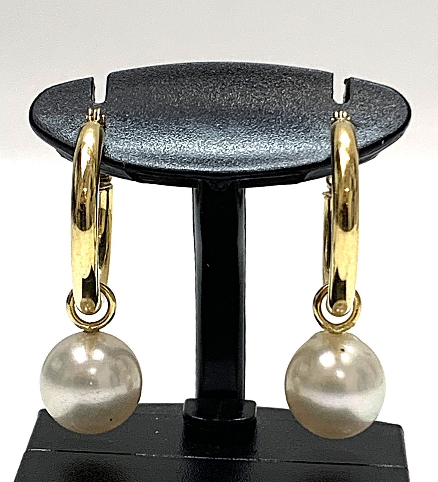 K18 パール付き フープピアス 2.4g 両耳 ゴールド系 - メルカリ