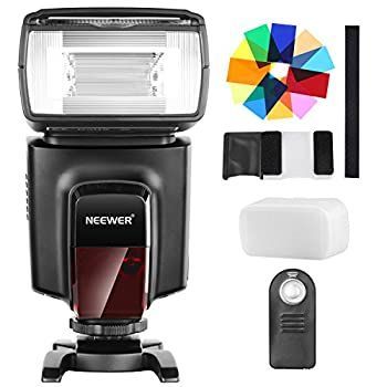 [중고] Neewer TT560 플래시 스피드라이트, 12가지 컬러 필터 및 IR 무선 리모컨, 캐논, 니콘, 파나소닉 올림푸스 및 기타 DSLR 카메라
