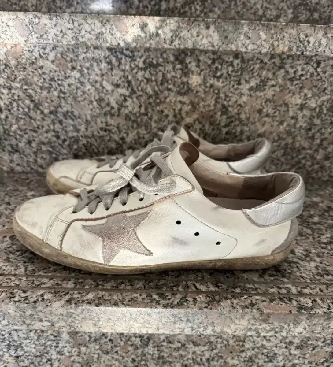 Golden  DAD STAR シルバー/ブルー サイズ:42 メンズ Dad-Starスニーカー | Golden Goose