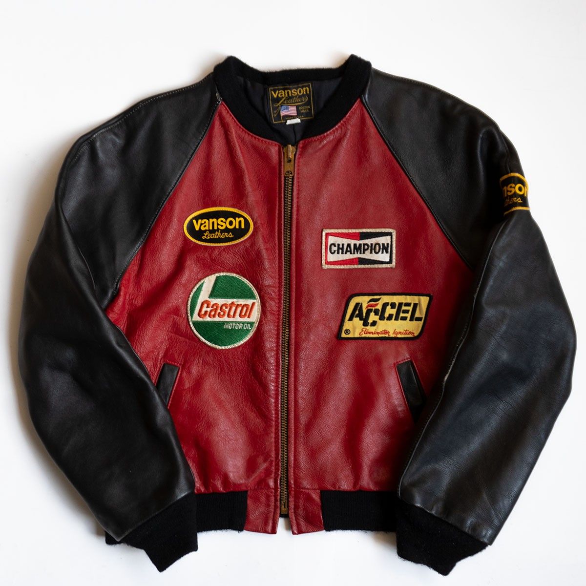 美品/ビッグサイズ】 VANSON 【TJP オールレザー スタジャン】42