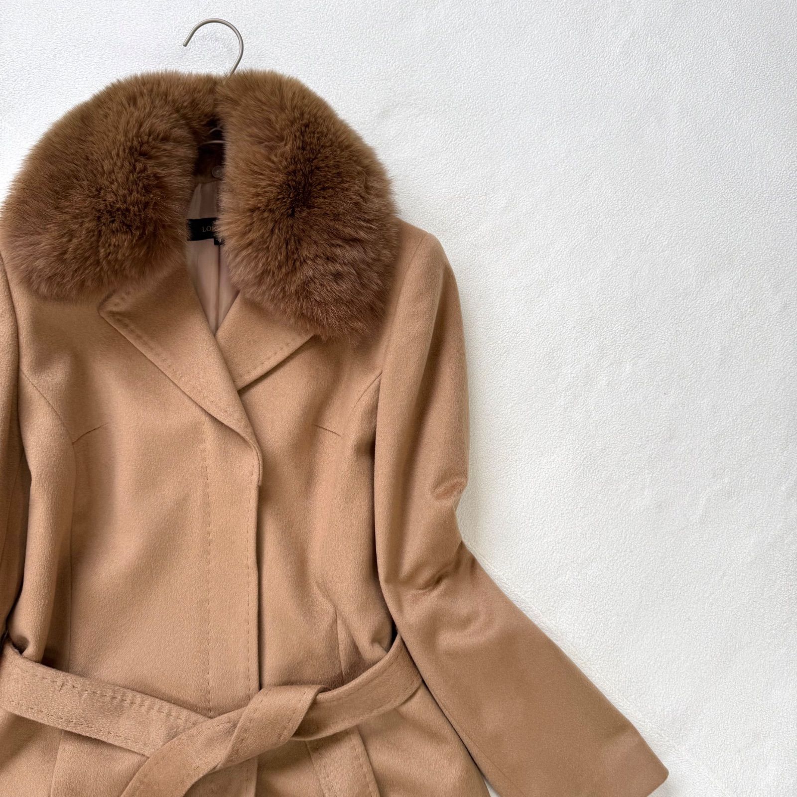 極美品・サイズ9✨ロリッティ LORITTI カシミヤ100% ファー脱着 2way