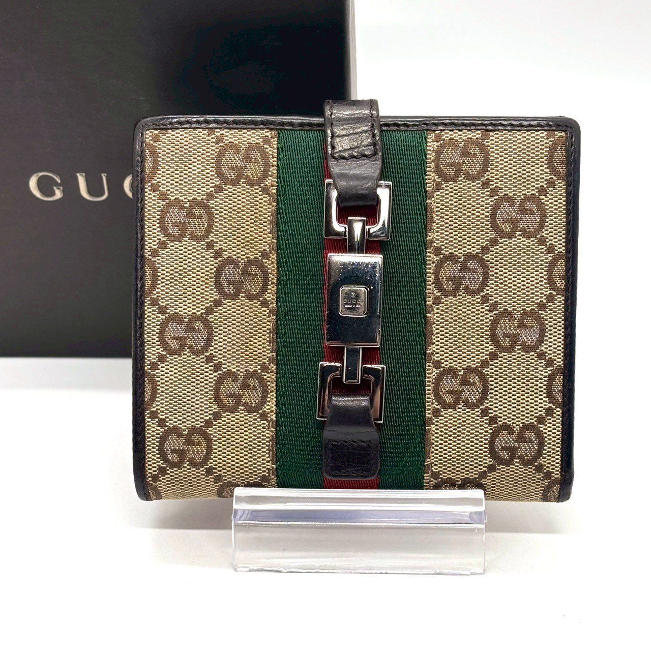 2461* GUCCI シェリーライン GGキャンバス ジャッキー 財布 グッチ GUCCI（グッチ） GGキャンバス ジャッキー シェリーライン 二つ折り
