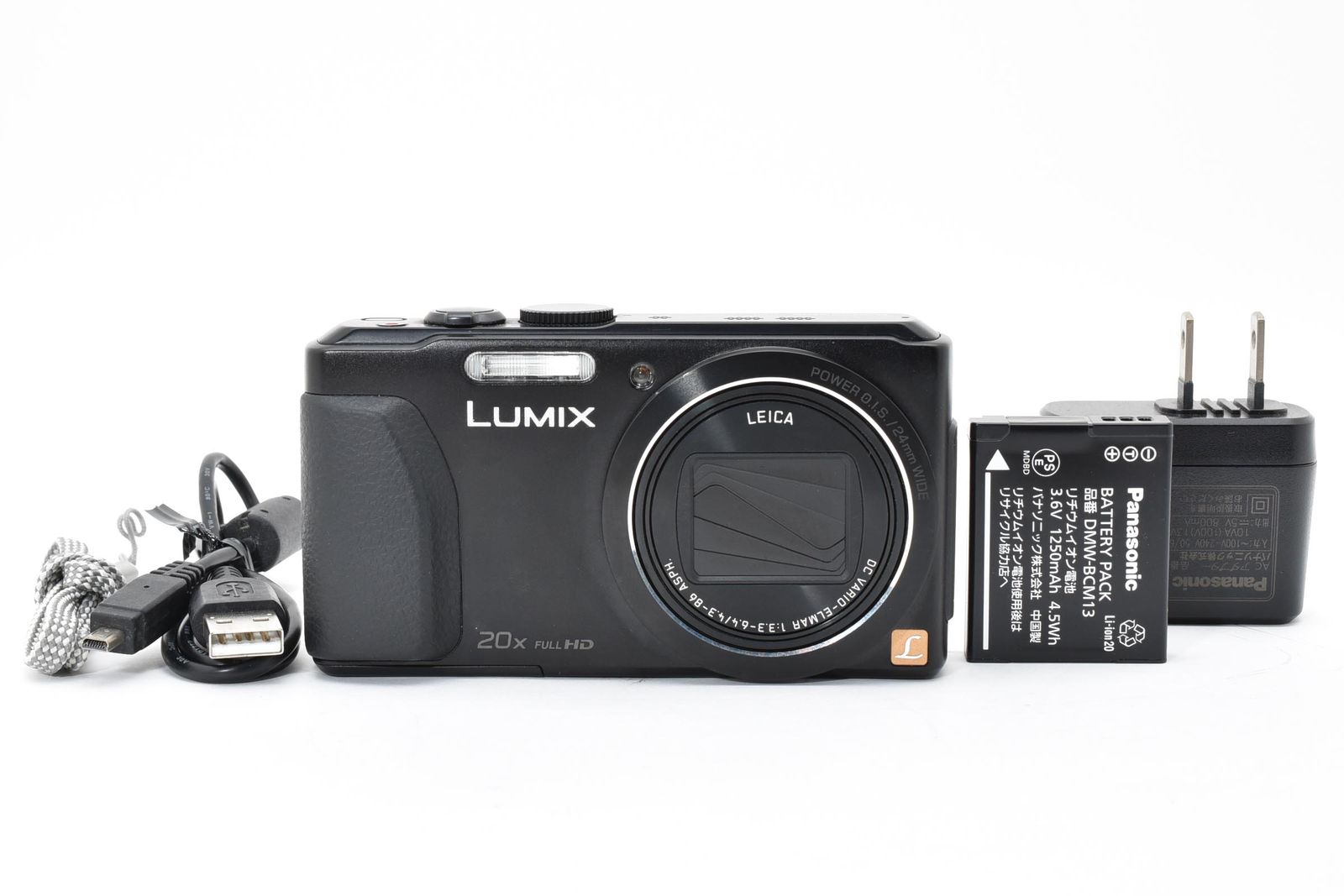 □ 美品 □ パナソニック PANASONIC DMC-TZ55 ブラック ≪動作光学良好