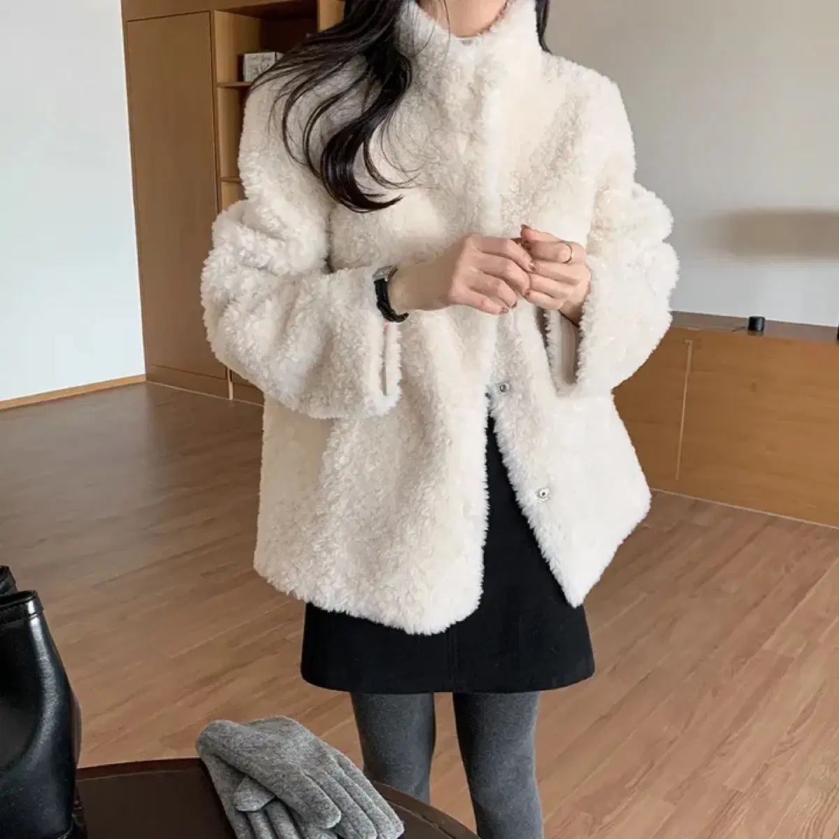 ハーフ ムートン ボア フリース コート (新品) - メルカリ