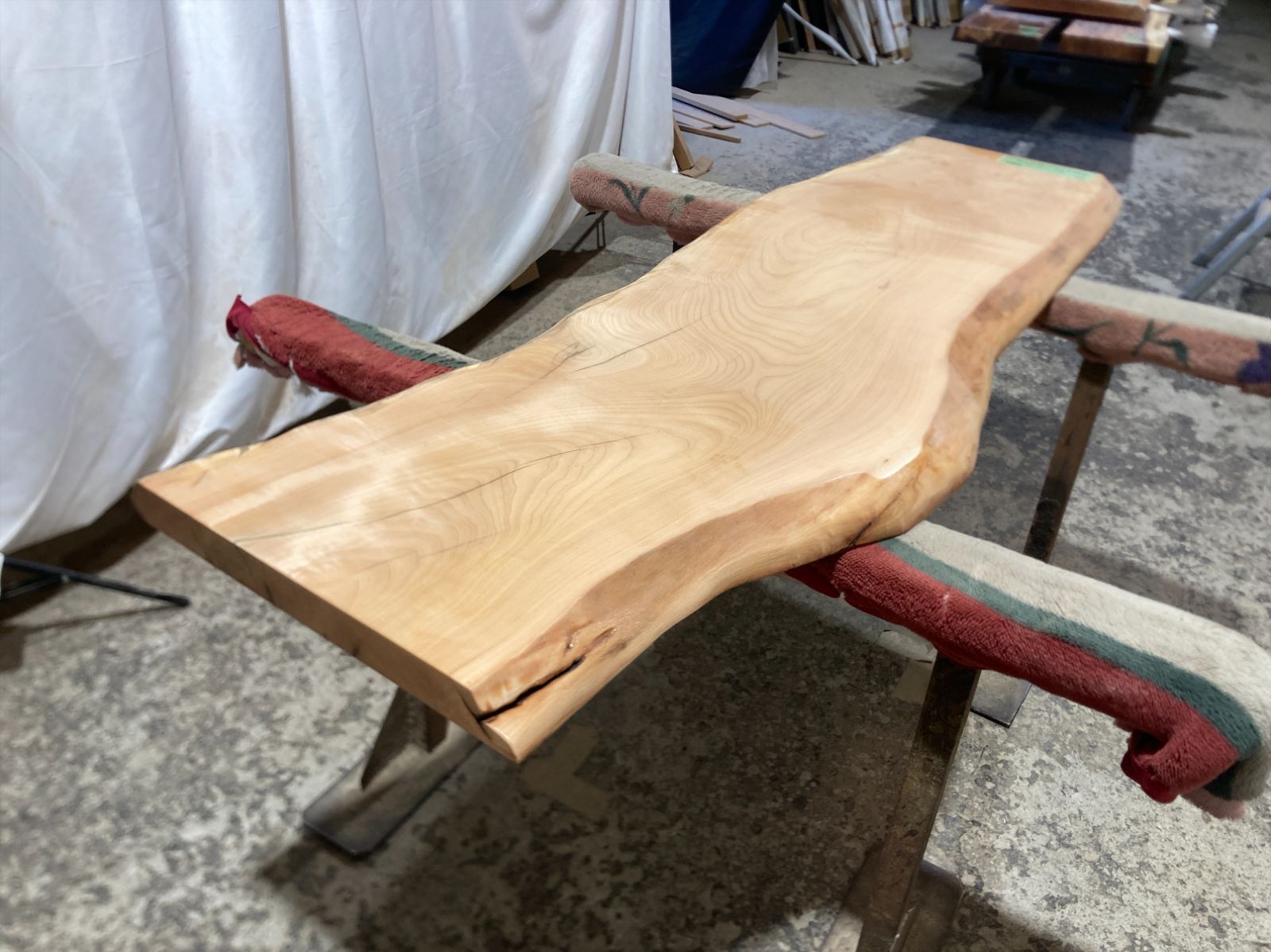 ニレケヤキ9360 欅 一枚板無垢 乾燥材 1550x320-430-390x47mm