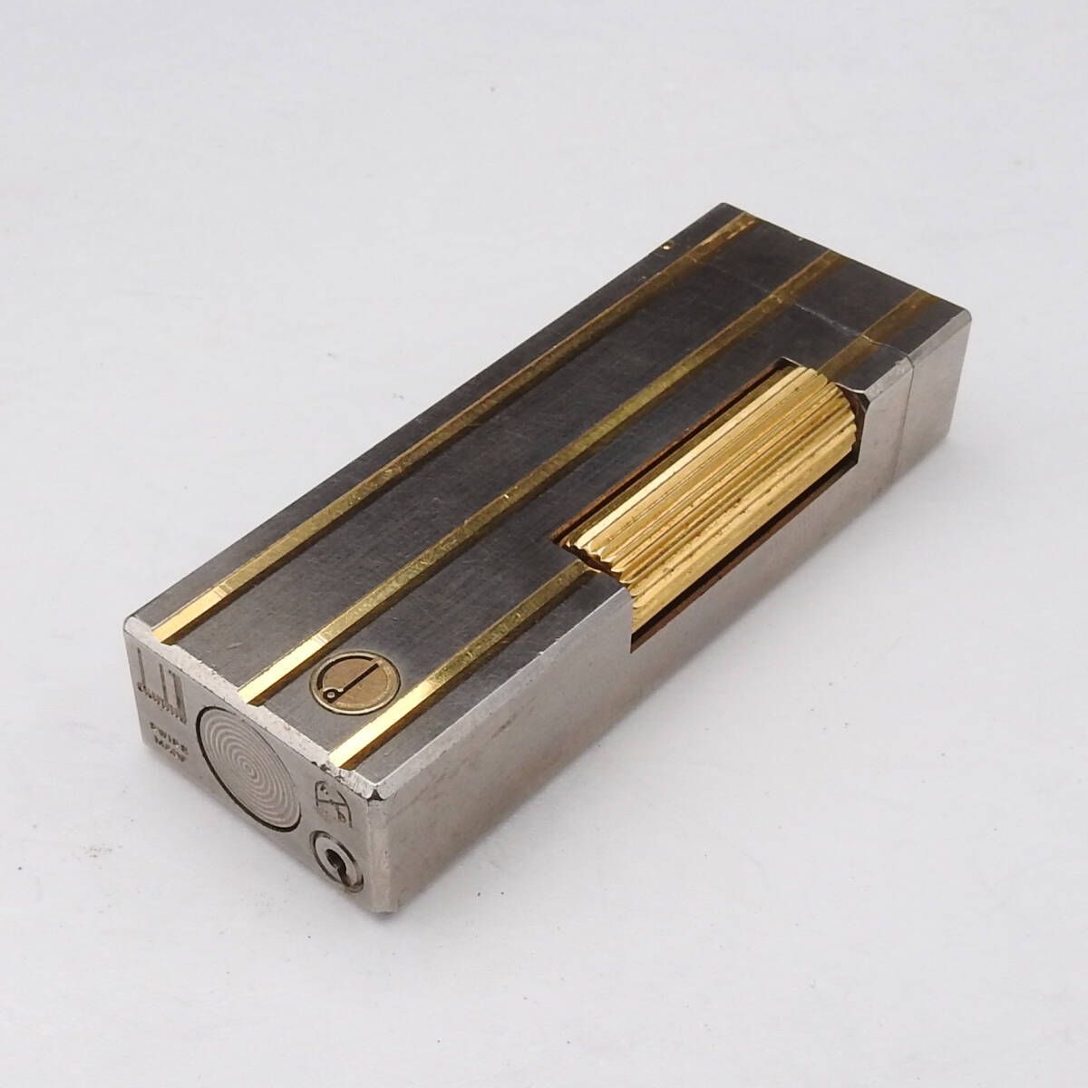 着火未確認】ダンヒル dunhill ストライプ ローラーガスライター
