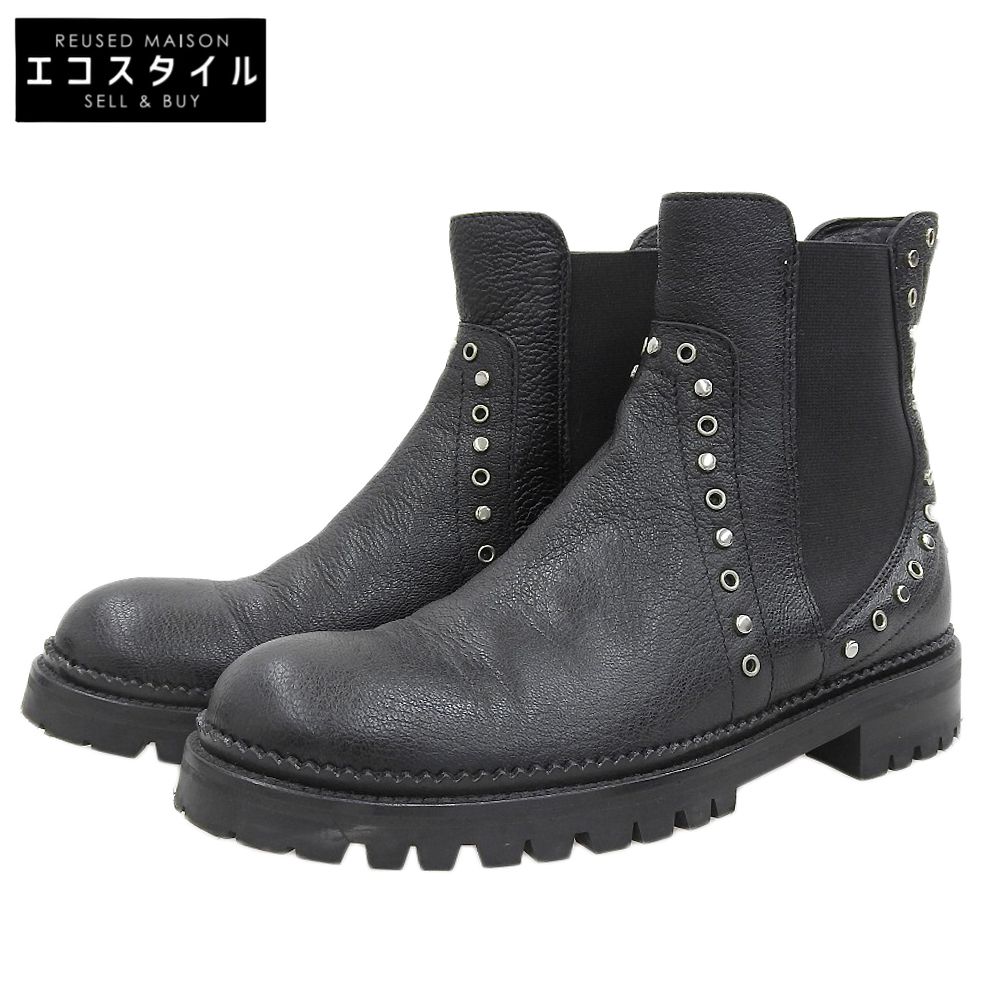 JIMMY CHOO ジミーチュウ BURROW FLAT スタッズサイドゴアチェルシー