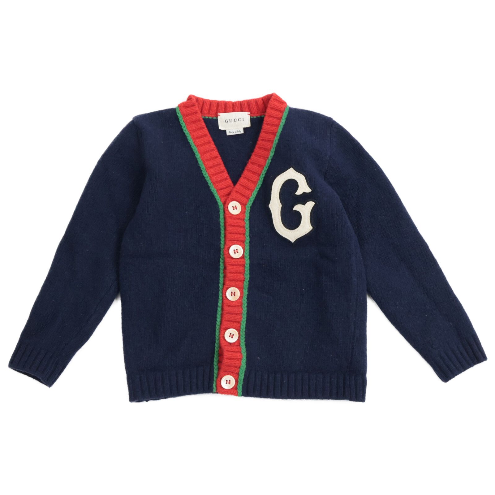 GUCCI キッズ用サイズ4(110/56) ロゴジャガードニットカーディガン GUCCI キッズ用サイズ4(110/56) ロゴジャガードニットカーディガン