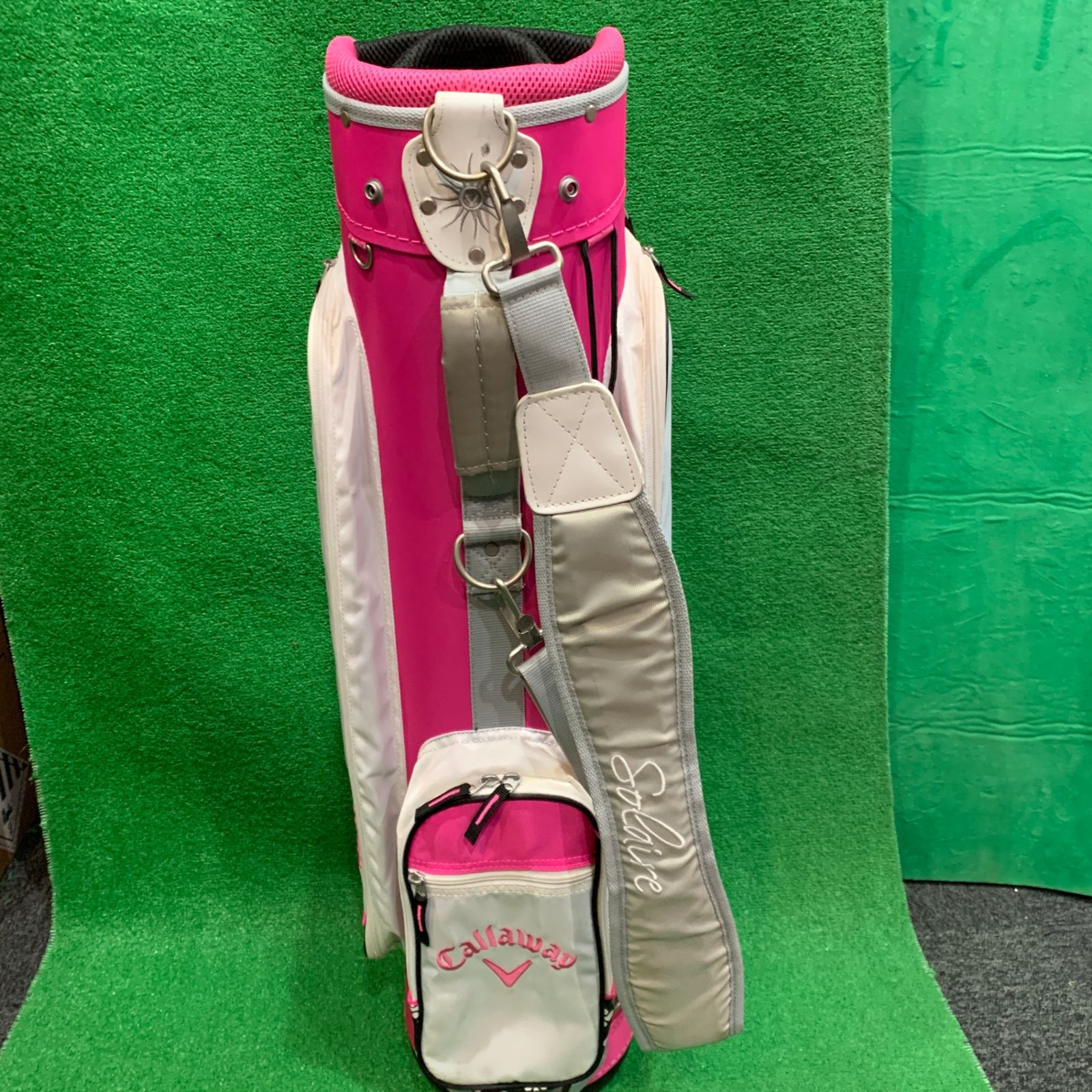 キャロウエイ キャディバッグ ホワイト×ピンク - メルカリ