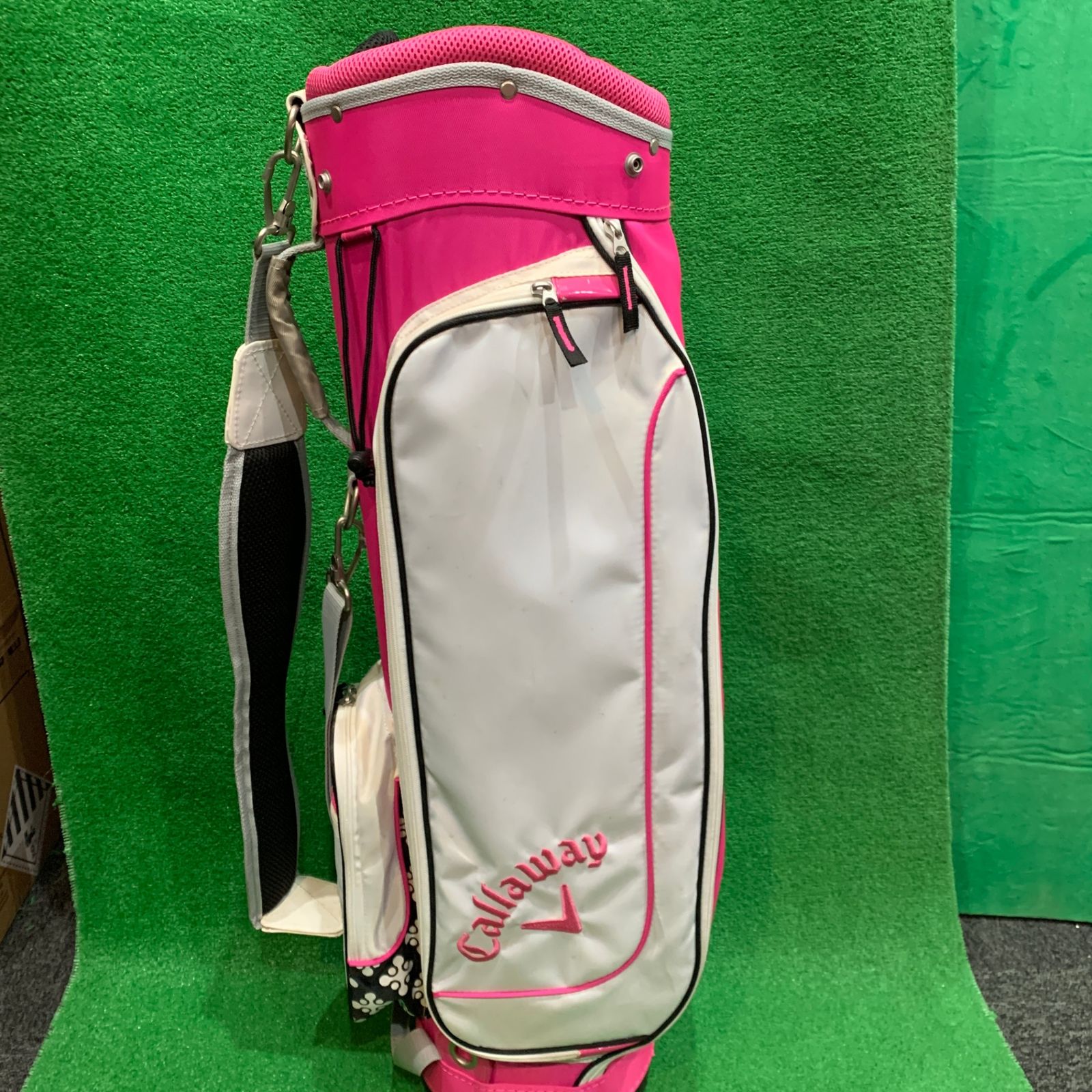 キャロウエイ キャディバッグ ホワイト×ピンク - メルカリ