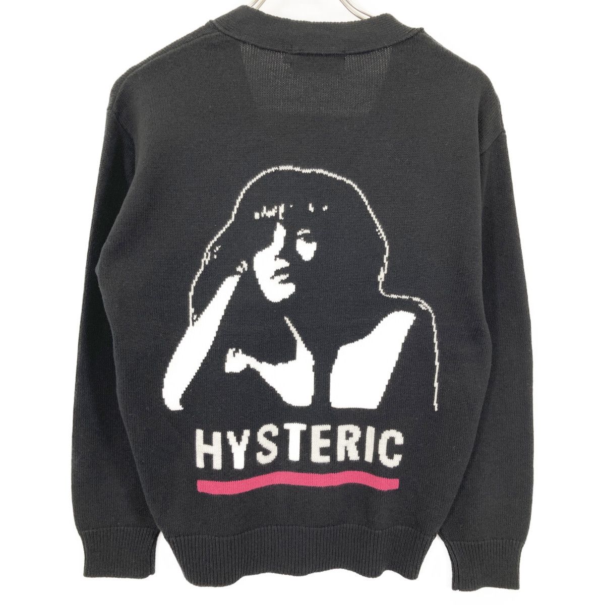 ヒステリックグラマー HYSTERIC IS READY編込 カーディガン HYSTERIC GLAMOUR（ヒステリックグラマー）の「HYSTERIC IS READY編込