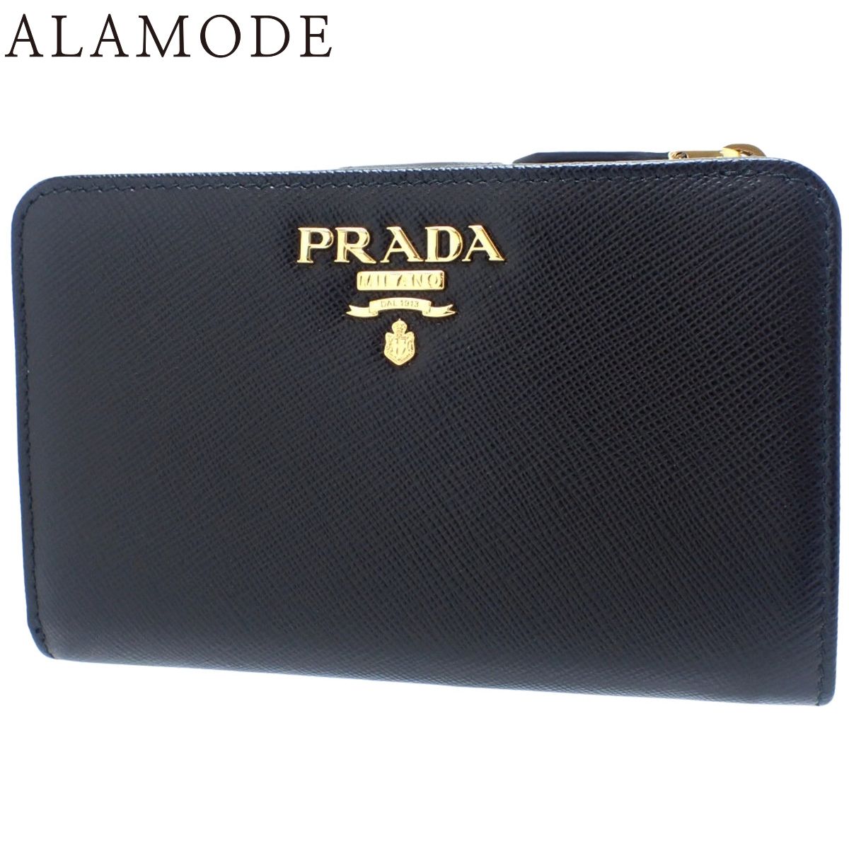 PRADA(プラダ) 2つ折り財布 コンパクトウォレット 小物 二つ折り ロゴ 
