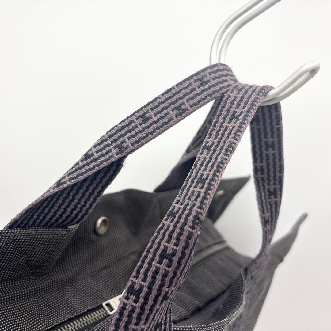 エルメス エールライン MM トートバッグ グレー系 鞄 カバン カデナ(鍵